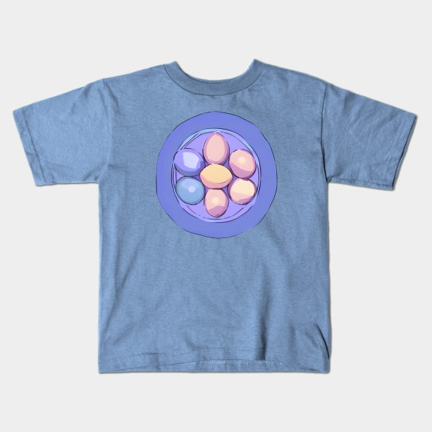 Family Memories: Making Easter Eggs 3 (MD23ETR014c) Kids T-Shirt by Maikell Designs